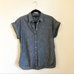 Chambray Short Sleeve BR Button Down Sz S